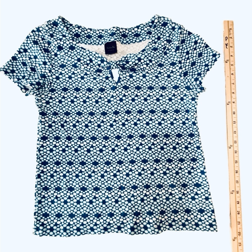 Rafalla Blue Patterned Women's Top size S/M